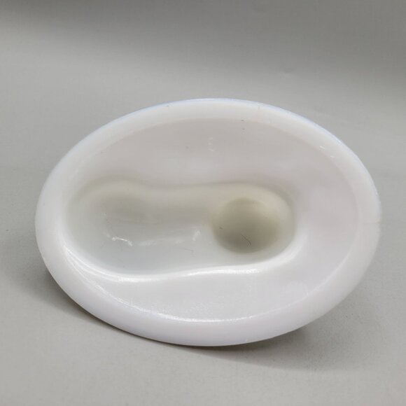 Westmoreland Milk Glass Setter Dog Lid for Trinket Box Oval LID ONLY - Picture 6 of 6